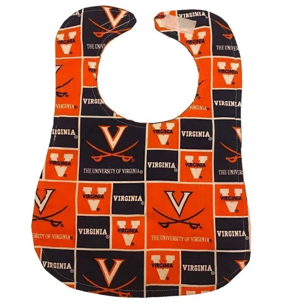 The University of Virginia Cavaliers‎ Navy and Orange Handcrafted Bib
